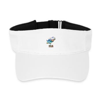 Aquarell Landkarte Ibiza - Recyceltes Visor Cap - Weiß - Vorne