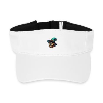 Zauberer Eule - Recyceltes Visor Cap - Weiß - Vorne
