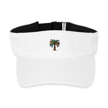 Palme - Recyceltes Visor Cap - Weiß - Vorne