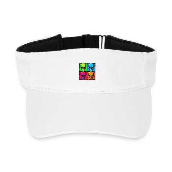 Colourful skulls - Recycled Sun Visor Cap - white - Front