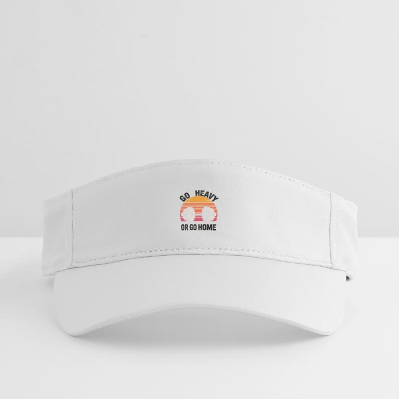 Go Heavy oder Go Home Retro Langhantel Recyceltes Visor Cap
