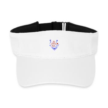 mom you are the best - Recycled Sun Visor Cap - white - Front