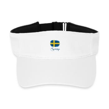 sweden-flag-blot-sverige - Recycled Sun Visor Cap - white - Front