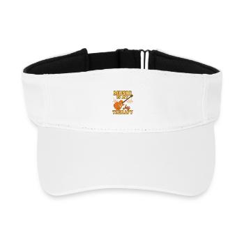 Music Love Therapy Design - Recycled Sun Visor Cap - white - Front