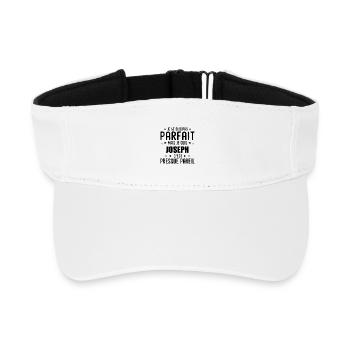 Joseph: authentic, imperfect, top, perfection - Recycled Sun Visor Cap - white - Front
