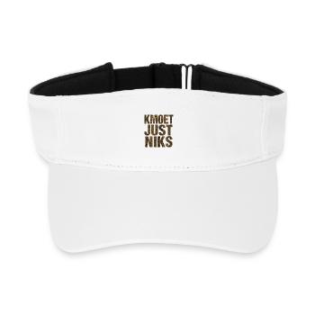Kmoet just nothing, Dialecte anversois Chemises - Visière de sport recyclée - blanc - Devant