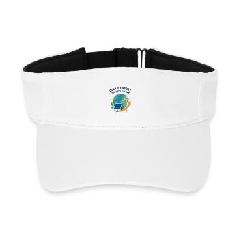 Planet Power: Clean Energy Globe - Recycled Sun Visor Cap - white - Front