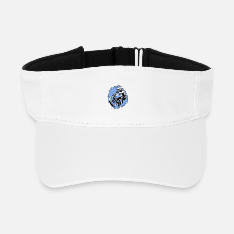 BMX Sprung Stunt blau - Recyceltes Visor Cap - Weiß