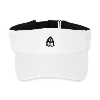 Pinguinpaar Kuschelzeit - Recyceltes Visor Cap - Weiß - Vorne