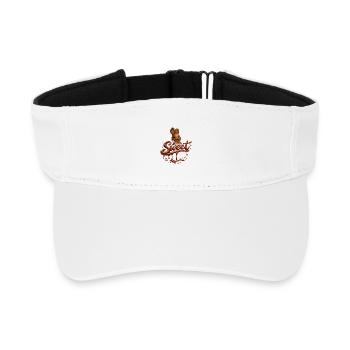 Chocolate bunny with Sweet lettering - Recycled Sun Visor Cap - white - Front