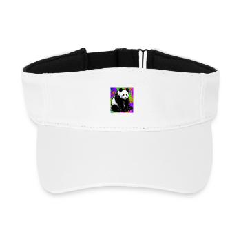 Panda - Recyceltes Visor Cap - Weiß - Vorne