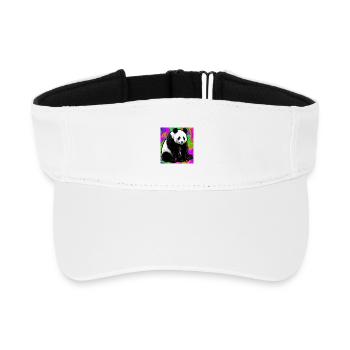 Panda - Recyceltes Visor Cap - Weiß - Vorne