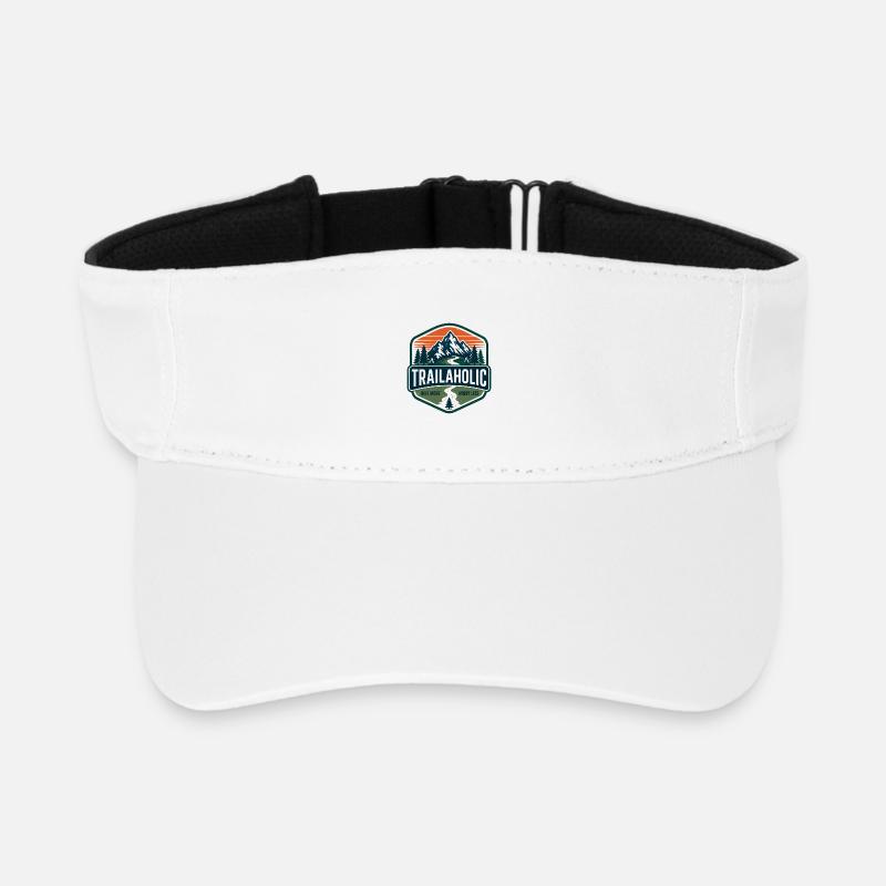 Trialaholic - Hike More, Worry Less - Recycled Sun Visor Cap - white