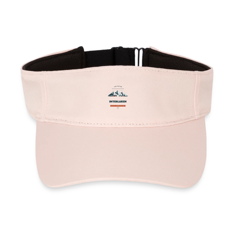 Interlaken badge on a recycled sun visor cap, crystal pink