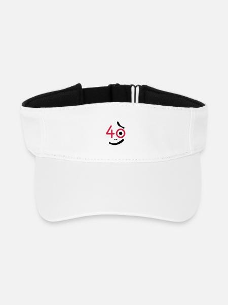 40 years - so what? - Recycled Sun Visor Cap - white