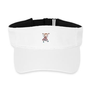 fille - Visière de sport recyclée - blanc - Devant