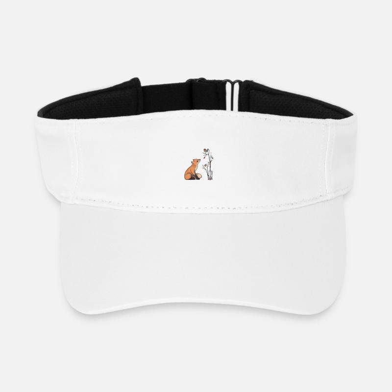 Fox and robin - Recycled Sun Visor Cap - white