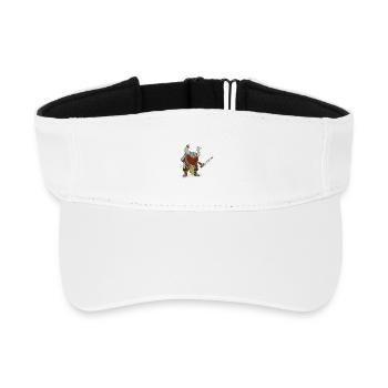 Nordic Warrior with Halberd - Recycled Sun Visor Cap - white - Front