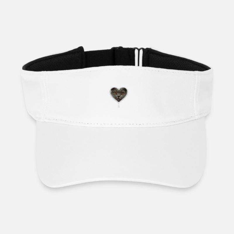 British Shorthair Cat Lovers - Recycled Sun Visor Cap - white