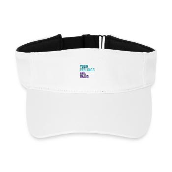 Vos sentiments sont valides - Visière de sport recyclée - blanc - Devant