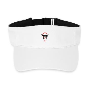 Porte Torii (noir) - Visière de sport recyclée - blanc - Devant