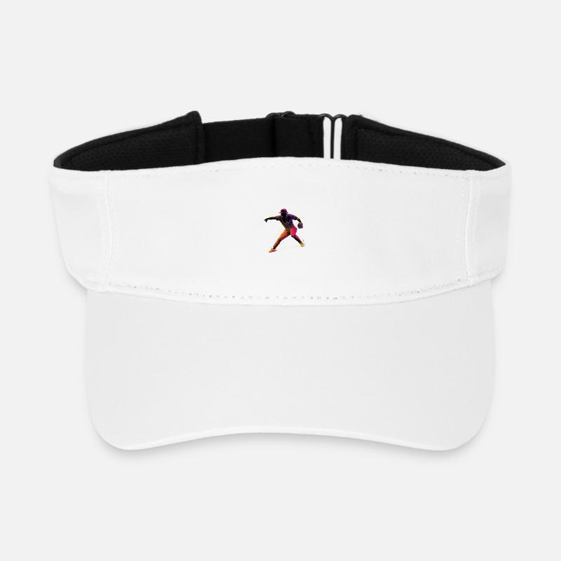 Baseballer Retrowave - Recycled Sun Visor Cap - white