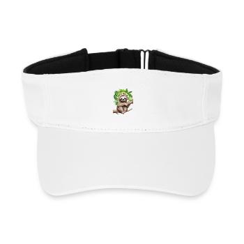 Go with the slow Sloth - Recycled Sun Visor Cap - white - Front