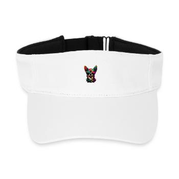Maîtresse de chien Chihuahua J’aime les chihuahuas mignons - Visière de sport recyclée - blanc - Devant