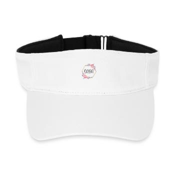 Saga Mädchen Name personalisiertes Geschenk - Recyceltes Visor Cap - Weiß - Vorne