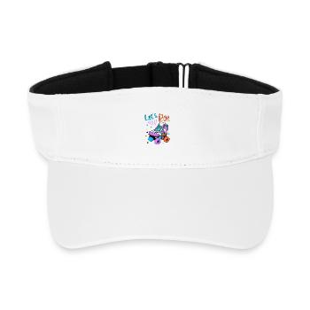 Roller Skating Skater - Recycled Sun Visor Cap - white - Front