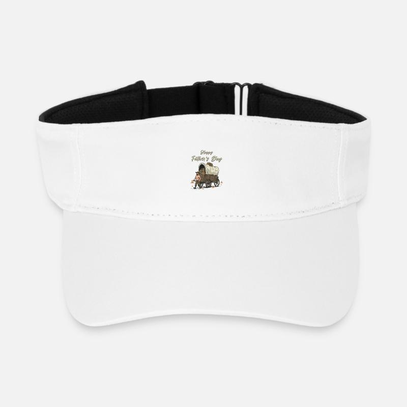 Happy Father's Day - Recycled Sun Visor Cap - white