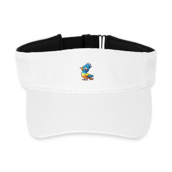 Blauer Vogel - Recyceltes Visor Cap - Weiß - Vorne