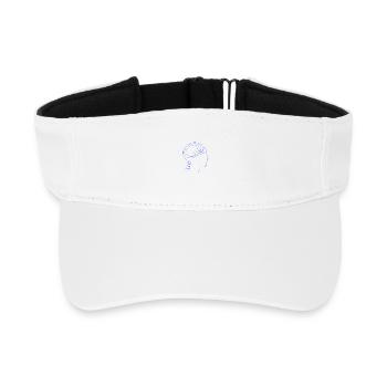 Minimalistischer Pinguin Gehirn Silhouette  - Recyceltes Visor Cap - Weiß - Vorne