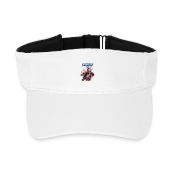 Scuba Girl Taucherin Design - Recyceltes Visor Cap - Weiß - Vorne