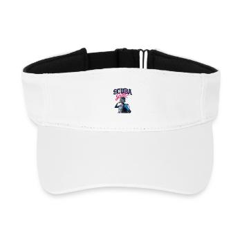 Scuba Girl Taucherin Design - Recyceltes Visor Cap - Weiß - Vorne