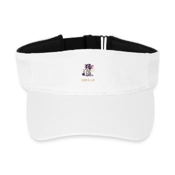Queen of Glam Cute Mouse - Recycled Sun Visor Cap - white - Front