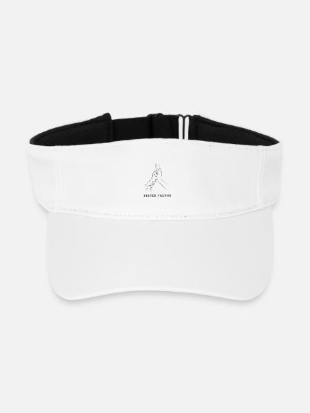 Meilleur ami-chien et patte humaine, cadeau d’amoureux des chiens - Visière de sport recyclée - blanc