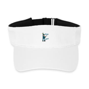 Team des Bräutigams Cartoon - Recyceltes Visor Cap - Weiß - Vorne