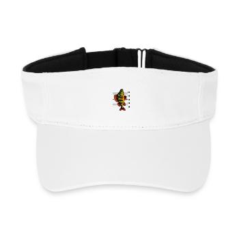Barsch Flussbarsch Barschangeln Barsche Barsch - Recyceltes Visor Cap - Weiß - Vorne