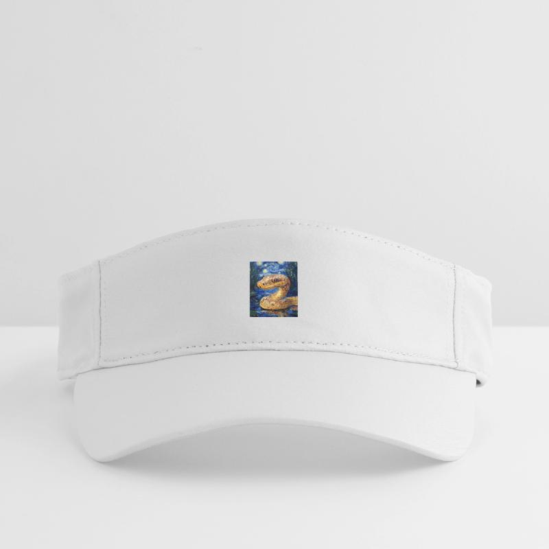 Serpent Python Style Van Gogh Nuit étoilée Visière de sport recyclée