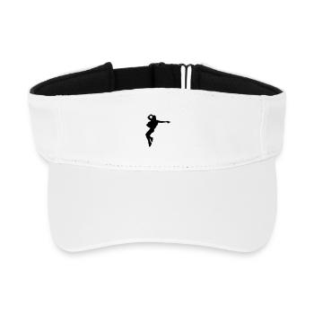 B-Girl Silhouette – Breakdance Style - Recycled Sun Visor Cap - white - Front