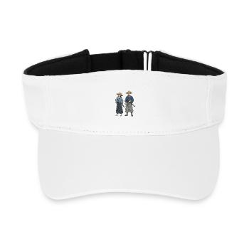 Samurai Duett im Kimono Ronin Paar - Recyceltes Visor Cap - Weiß - Vorne