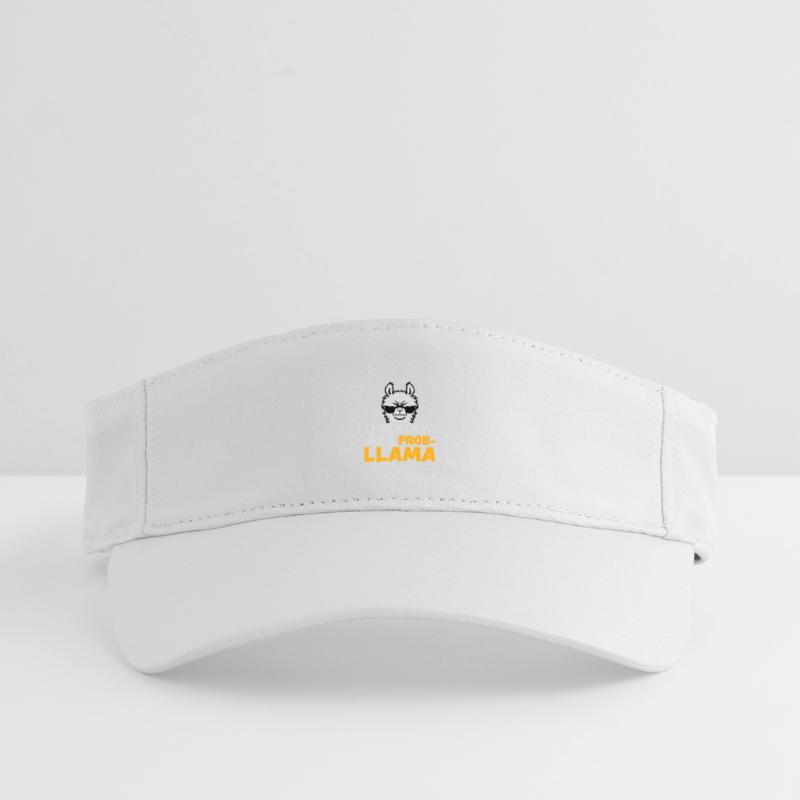 I Identify As A Probllama Cool Lama Problem Spruch Recycled Sun Visor Cap