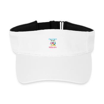 Cleaning is my therapy - Recycled Sun Visor Cap - white - Front