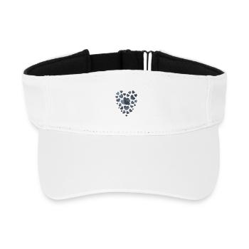 graublaue herzen herz Muster graue herzen  - Recyceltes Visor Cap - Weiß - Vorne