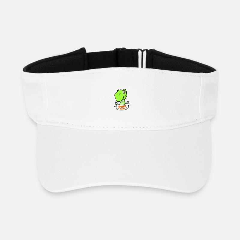 Wilder Dino-Partyheld zum 3. Geburtstag - Recyceltes Visor Cap - Weiß