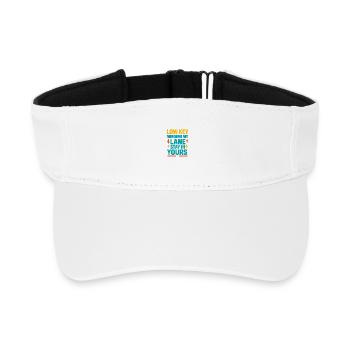 Low Key Lane Stay In Your Lane, Confidence  - Recycled Sun Visor Cap - white - Front