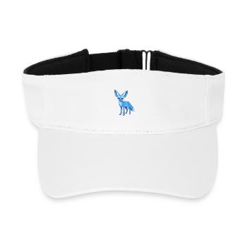 Blue Geometry Fox - Recycled Sun Visor Cap - white - Front