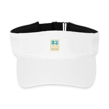 Age 83 - Recycled Sun Visor Cap - white - Front