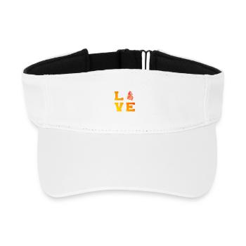 Klare Mountainbike Botschaft - Recyceltes Visor Cap - Weiß - Vorne